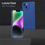 Vaku ® Apple iPhone 14 Plus PU Leather Texture Soft Non-Slip Grip TPU Shockproof Phone Case Back Cover