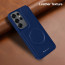 Vaku ® Samsung Galaxy S25 Ultra Maxtron Leather Stitched Magnetic Magsafe Non-Slip Grip Shockproof Back Cover