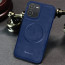 Vaku ® Vivo V25 5G Maxtron Leather Stitched Magnetic Magsafe Non-Slip Grip Shockproof Back Cover