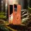 Vaku ® Vivo V30 5G Lion Embossed Luxury Designer Leather Protective Back Cover Case