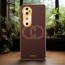 Vaku ® Vivo V40 5G Skylar Leather Pattern Gold Electroplated Soft TPU Back Cover