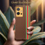 Vaku ® Vivo Y75 5G Felix Line Leather Stitched Gold Electroplated Soft TPU Back Cover Case