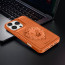 Vaku ® Apple iPhone 16 Pro Lion Embossed Luxury Designer Leather Protective Back Cover