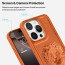 Vaku ® Apple iPhone 16 Pro Max Lion Embossed Luxury Designer Leather Protective Back Cover