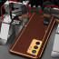 Vaku ® Vivo Y75 4G Luxemberg Series Leather Stitched Gold Electroplated Soft TPU Back Cover