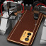 Vaku ® Xiaomi 11T Pro 5G Luxemberg Series Leather Stitched Gold Electroplated Soft TPU Back Cover