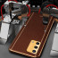 Vaku ® Oppo A74 Luxemberg Leather Stitched Gold Electroplated Soft TPU Back Cover