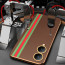 Vaku ® Vivo Y17s Felix Line Leather Stitched Gold Electroplated Soft TPU Back Cover Case