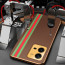 Vaku ® Vivo V25 5G Felix Line Leather Stitched Gold Electroplated Soft TPU Back Cover Case