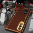 Vaku ® OnePlus Nord CE4 Luxemberg Leather Pattern Gold Electroplated Soft TPU Back Cover