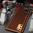 Vaku ® Samsung Galaxy M02s Luxemberg Leather Stitched Gold Electroplated Soft TPU Back Cover