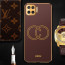 Vaku ® Oppo F17 Pro Skylar Leather Pattern Gold Electroplated Soft TPU Back Cover