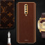 Vaku ® Xiaomi Poco X2 Luxemberg Series Leather Stitched Gold Electroplated Soft TPU Back Cover