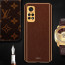 Vaku ® Redmi Note 11 Luxemberg Series Leather Stitched Gold Electroplated Soft TPU Back Cover