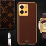 Vaku ® Vivo V25 Luxemberg Series Leather Stitched Gold Electroplated Soft TPU Back Cover