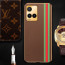 Vaku ® Vivo Y33T Felix Line Leather Stitched Gold Electroplated Soft TPU Back Cover Case