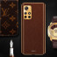 Vaku ® Redmi Note 11T 5G Luxemberg Series Leather Stitched Gold Electroplated Soft TPU Back Cover