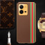 Vaku ® Vivo V25 5G Felix Line Leather Stitched Gold Electroplated Soft TPU Back Cover Case