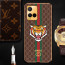 Vaku ® Vivo Y21a Lynx Designer Leather Pattern Gold Electroplated Soft TPU Back Cover Case