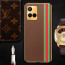 Vaku ® Vivo Y21e Felix Line Leather Stitched Gold Electroplated Soft TPU Back Cover Case