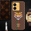 Vaku ® Vivo Y22 Lynx Designer Leather Pattern Gold Electroplated Soft TPU Back Cover Case