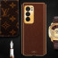 Vaku ® Oppo Reno12 5G Luxemberg Leather Pattern Gold Electroplated Soft TPU Back Cover
