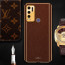 Vaku ® Vivo Y30 Luxemberg Leather Pattern Gold Electroplated Soft TPU Back Cover