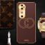 Vaku ® Vivo V40 5G Skylar Leather Pattern Gold Electroplated Soft TPU Back Cover