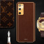 Vaku ®  Samsung Galaxy S20 FE Luxemberg Series Leather Stitched Gold Electroplated Soft TPU Back Cover