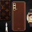 Vaku ® OnePlus Nord CE Luxemberg Series Leather Stitched Gold Electroplated Soft TPU Back Cover