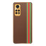 Vaku ® Xiaomi Redmi Note 11 Felix Line Leather Stitched Gold Electroplated Soft TPU Back Cover Case
