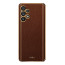 Vaku ® Samsung Galaxy A13 Luxemberg Leather Stitched Gold Electroplated Soft TPU Back Cover