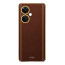 Vaku ® OnePlus Nord CE 3 5G Luxemberg Series Leather Stitched Gold Electroplated Soft TPU Back Cover