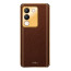 Vaku ® Vivo Y200 5G Luxemberg Leather Pattern Gold Electroplated Soft TPU Back Cover