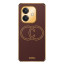 Vaku ® Oppo A3X 5G Skylar Leather Pattern Gold Electroplated Soft TPU Back Cover