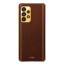 Vaku ® Samsung Galaxy A32 4G Luxemberg Series Leather Stitched Gold Electroplated Soft TPU Back Cover