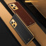 Vaku ® Redmi Note 12 Pro Plus 5G Luxemberg Series Leather Stitched Gold Electroplated Soft TPU Back Cover