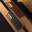Vaku ® Vivo Y75 4G Luxemberg Series Leather Stitched Gold Electroplated Soft TPU Back Cover