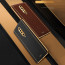 Vaku ® Xiaomi Poco X2 Luxemberg Series Leather Stitched Gold Electroplated Soft TPU Back Cover