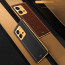 Vaku ® Vivo V25 Luxemberg Series Leather Stitched Gold Electroplated Soft TPU Back Cover