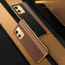 Vaku ® Vivo T1X Felix Line Leather Stitched Gold Electroplated Soft TPU Back Cover Case