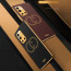 Vaku ® OnePlus 9R Skylar Leather Pattern Gold Electroplated Soft TPU Back Cover