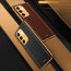 Vaku ® Samsung Galaxy S23 Plus Luxemberg Series Leather Stitched Gold Electroplated Soft TPU Back Cover