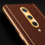 Vaku ® OnePlus 8 Luxemberg Series Leather Stitched Gold Electroplated Soft TPU Back Cover