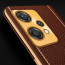 Vaku ® OnePlus Nord CE 2 Lite 5G Luxemberg Series Leather Stitched Gold Electroplated Soft TPU Back Cover