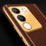 Vaku ® Vivo Y200 5G Luxemberg Leather Pattern Gold Electroplated Soft TPU Back Cover