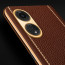 Vaku ® Oppo A98 Luxemberg Leather Pattern Gold Electroplated Soft TPU Back Cover