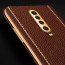 Vaku ® Xiaomi Poco X2 Luxemberg Series Leather Stitched Gold Electroplated Soft TPU Back Cover