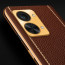 Vaku ® OnePlus Nord 2T 5G Luxemberg Series Leather Stitched Gold Electroplated Soft TPU Back Cover