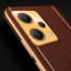 Vaku ® Xiaomi Redmi Note 12 5G Luxemberg Series Leather Stitched Gold Electroplated Soft TPU Back Cover